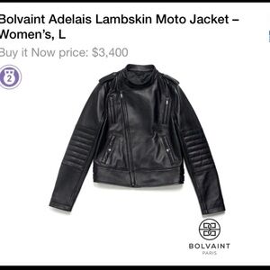 Bolivant Paris lambkin Moto, leather jacket